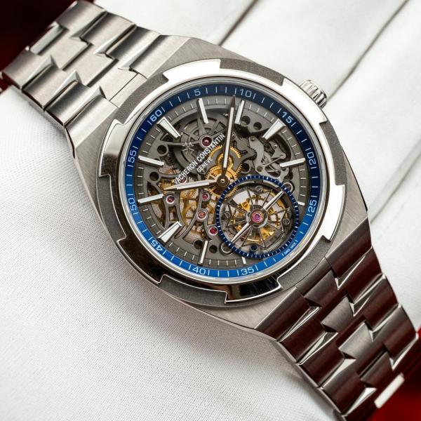 Vacheron Constentin Overseas Tourbillon Skeleton silver blue