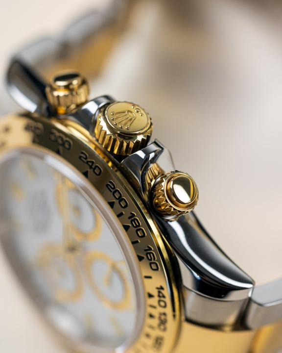 Rolee_x Oyster Perpetual Daytona Chosmograph 2Ton-Gold-White