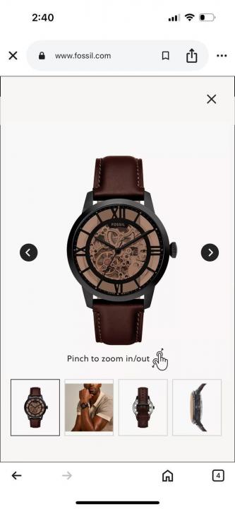 Fossii_l Townsman Brown-Black Automatic