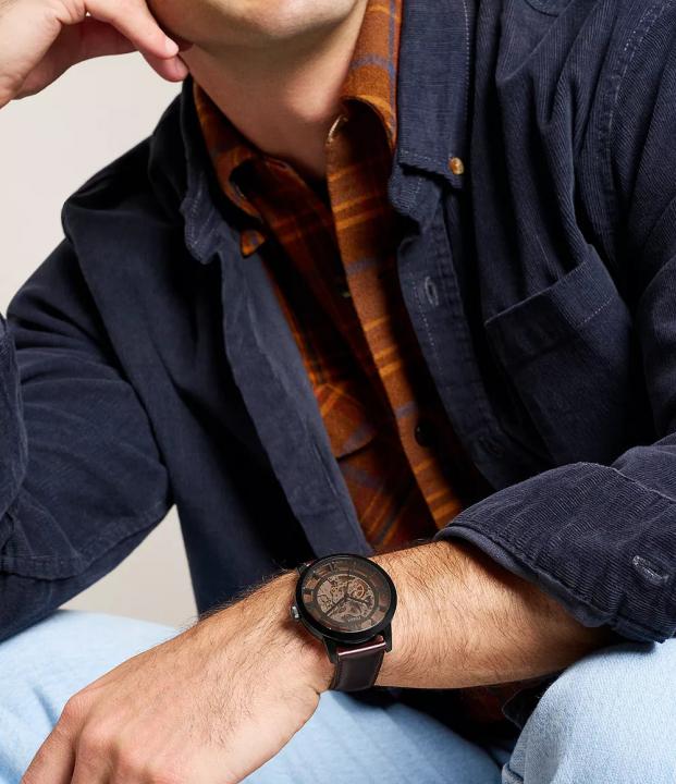 Fossii_l Townsman Brown-Black Automatic