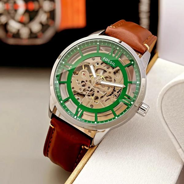 Fosil Townsman brown silver green Automatic