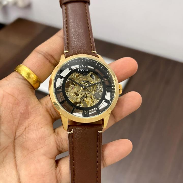Fosil Townsman brown gold black Automatic