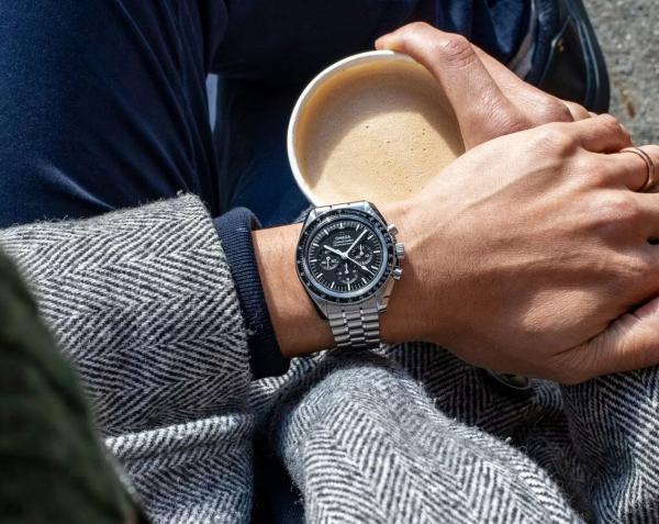 Omegha Speedmaster Moonwatch Professional silver Black Black Chronograp