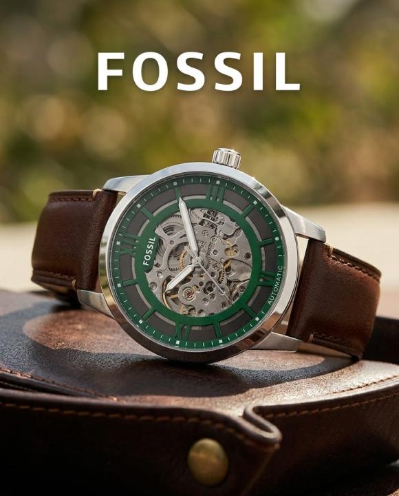 Fosil Townsman brown silver green Automatic