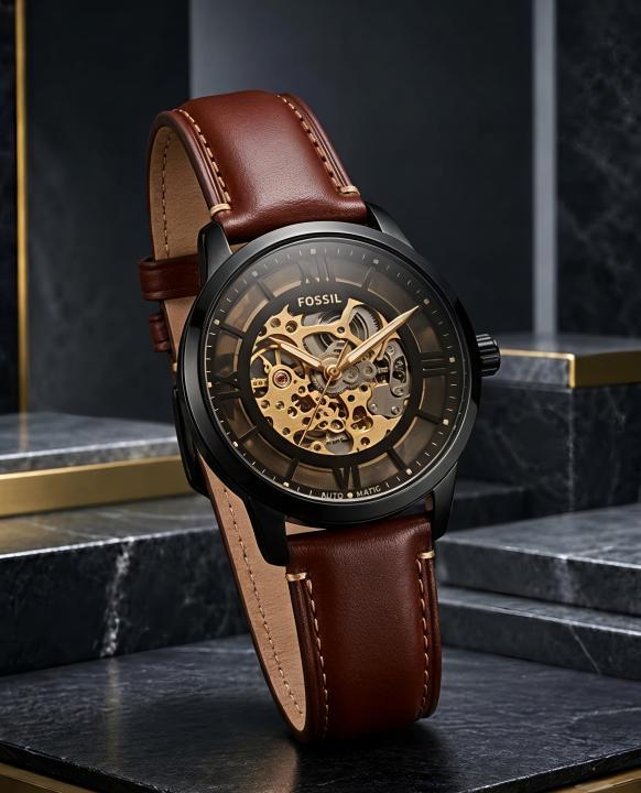 Fossii_l Townsman Brown-Black Automatic