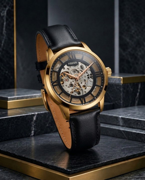 Fossii_l Townsman Black Gold black  Automatic