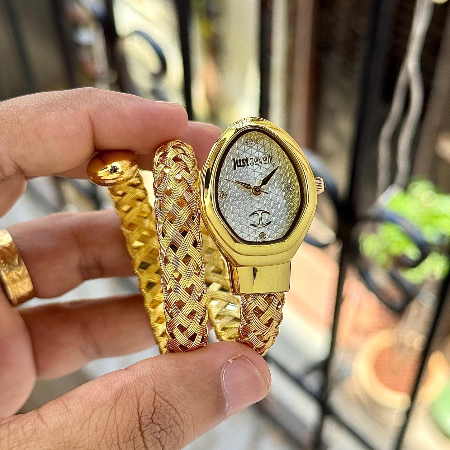JUST CAVALI ANALOG SNACK WATCH