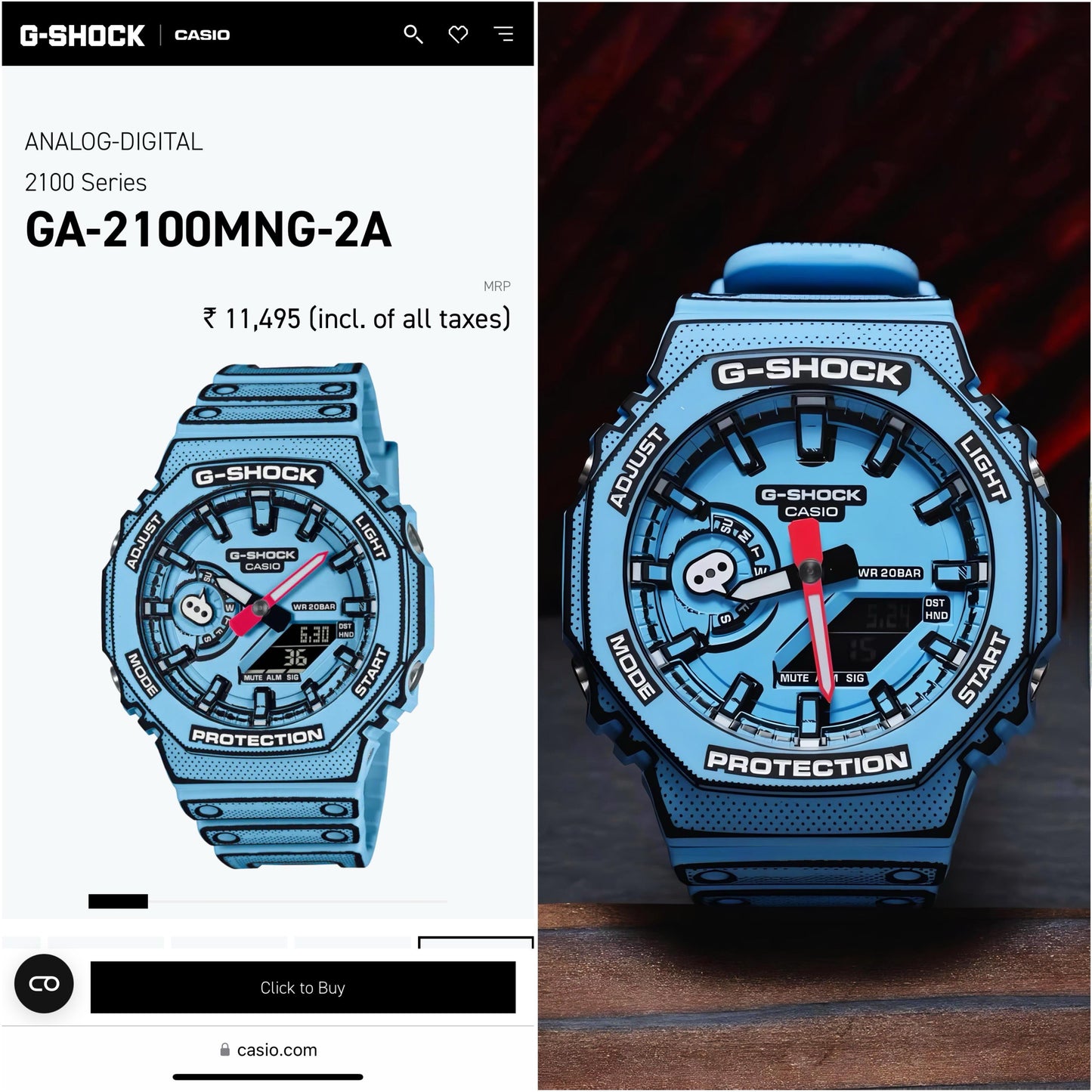 G-Shock Oak GA 2100 MANGA EDITION