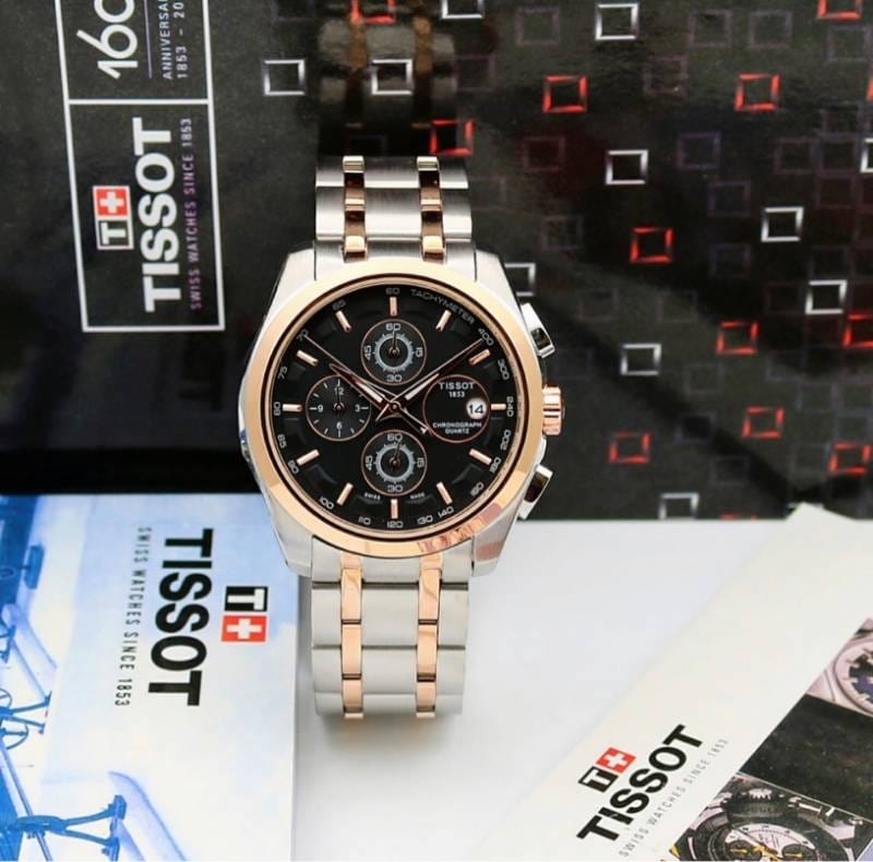 Dual Tone Chronograph Stainless Steel Watch