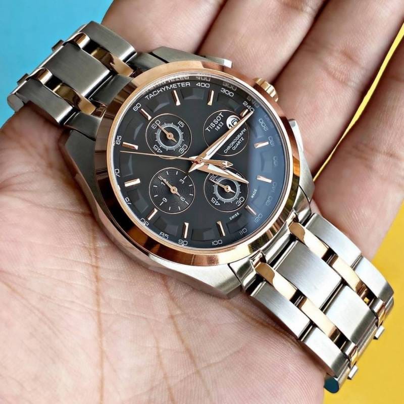 Dual Tone Chronograph Stainless Steel Watch