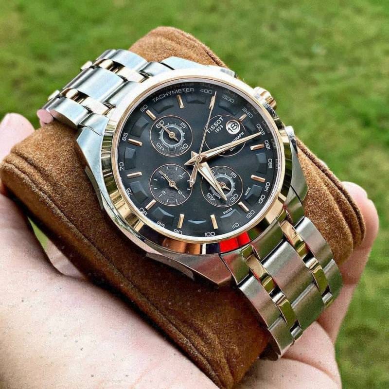 Dual Tone Chronograph Stainless Steel Watch