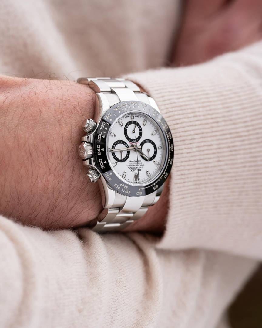 Premium Chronograph Silver-White Panda Edition Watch AAA