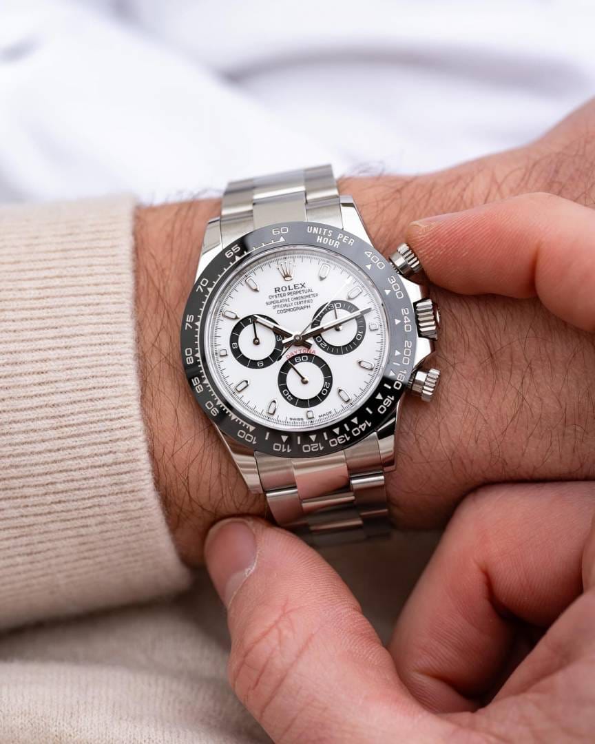 Premium Chronograph Silver-White Panda Edition Watch AAA