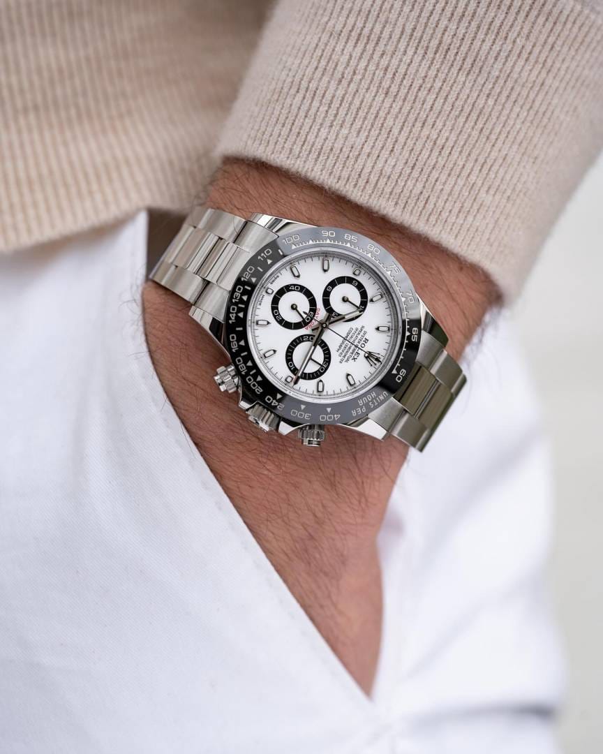 Premium Chronograph Silver-White Panda Edition Watch AAA