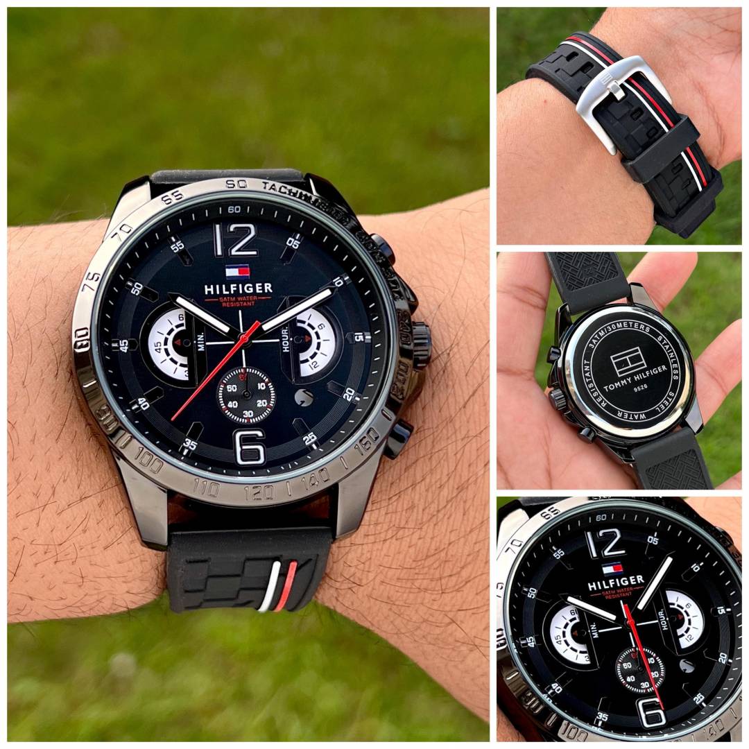 Full Black Classic Design All Working Chronograph 7AA Premium Quality Watch Mens Luxury Watch UN