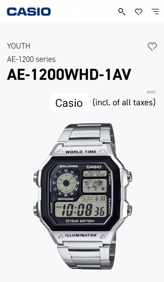 Casio Ae 1200 Youth Series