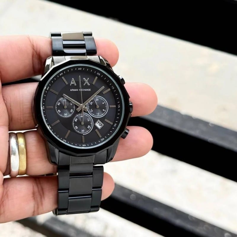 Arman Exchange Black Chronograph Watch AX1722