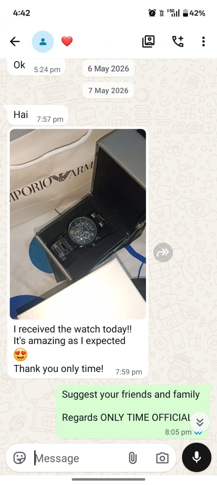 Arman Exchange Black Chronograph Watch AX1722