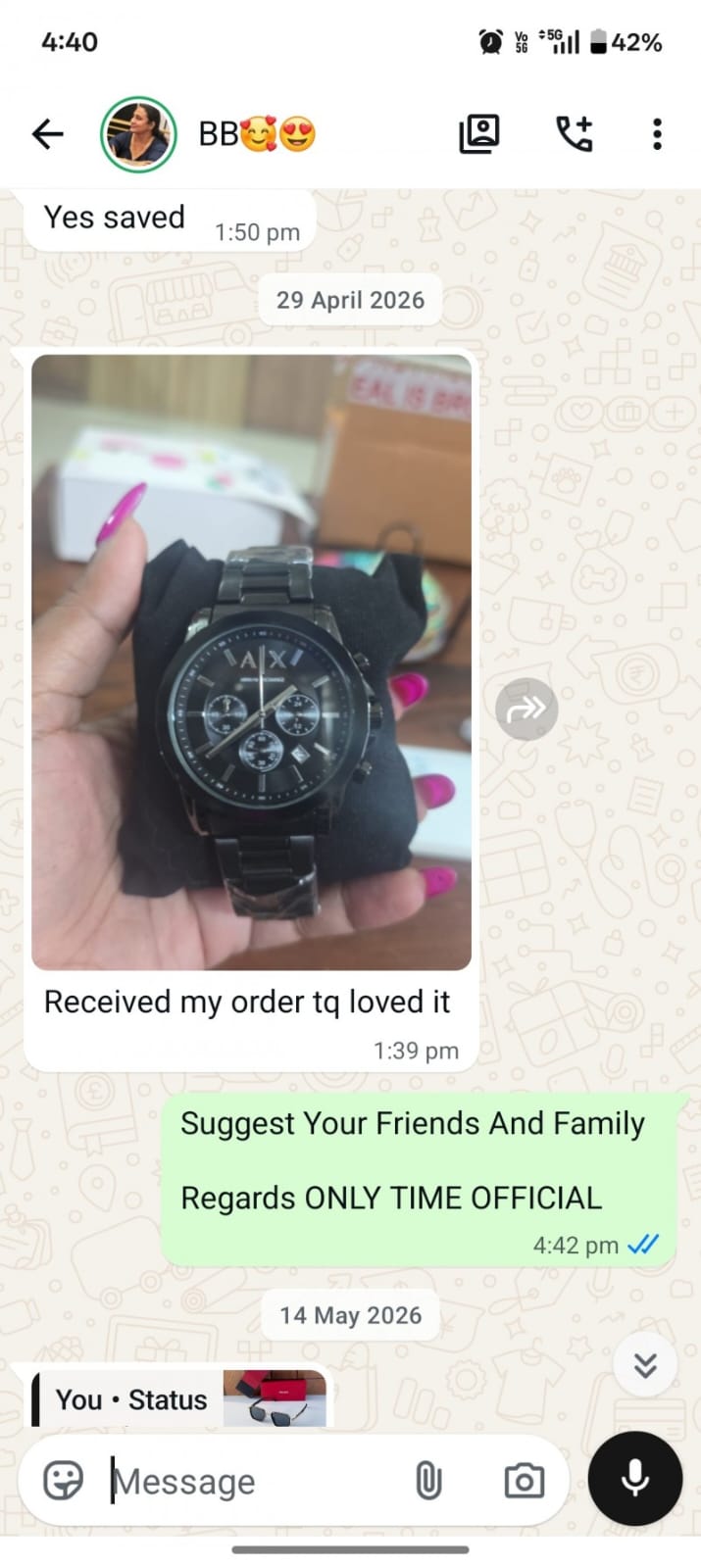 Arman Exchange Black Chronograph Watch AX1722