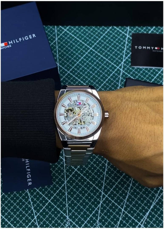 Tommy Hilfiger Skeleton Automatic 2Ton-Copper-White