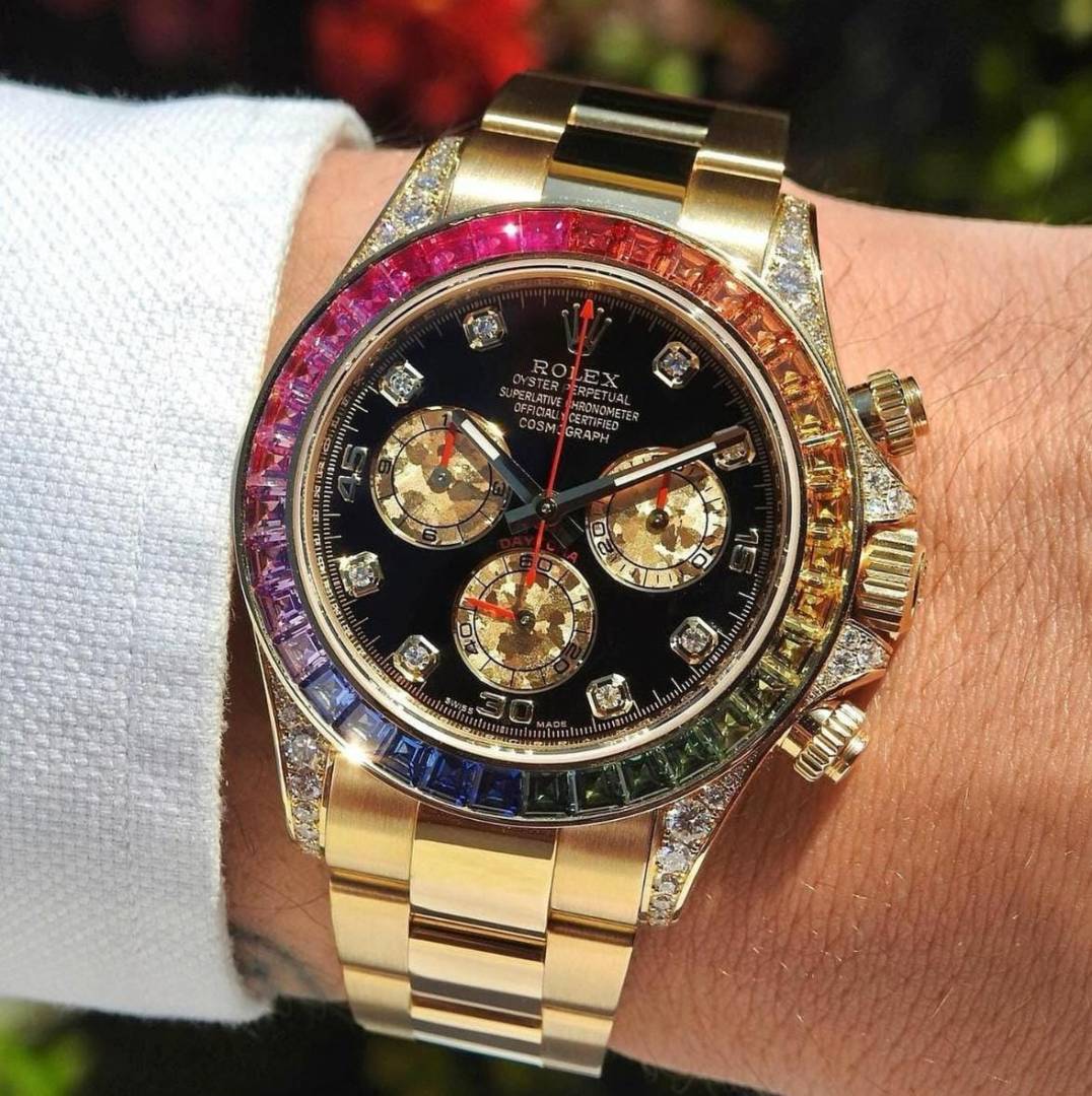Rolex Oyster perpetual Rainbow Gold