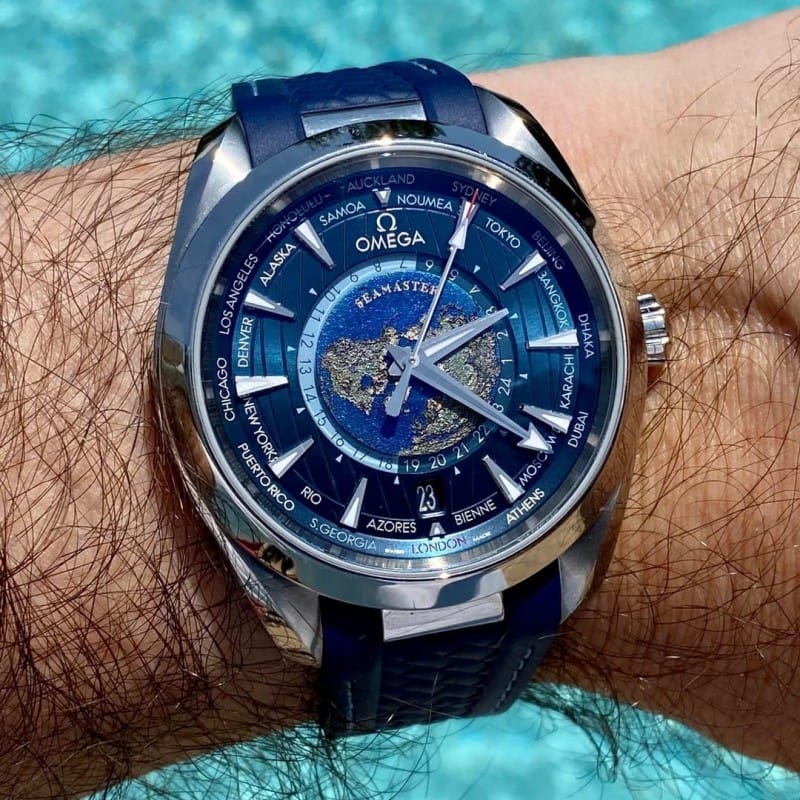 Omegg_a Seamaster Aqua Terra World Map AAA